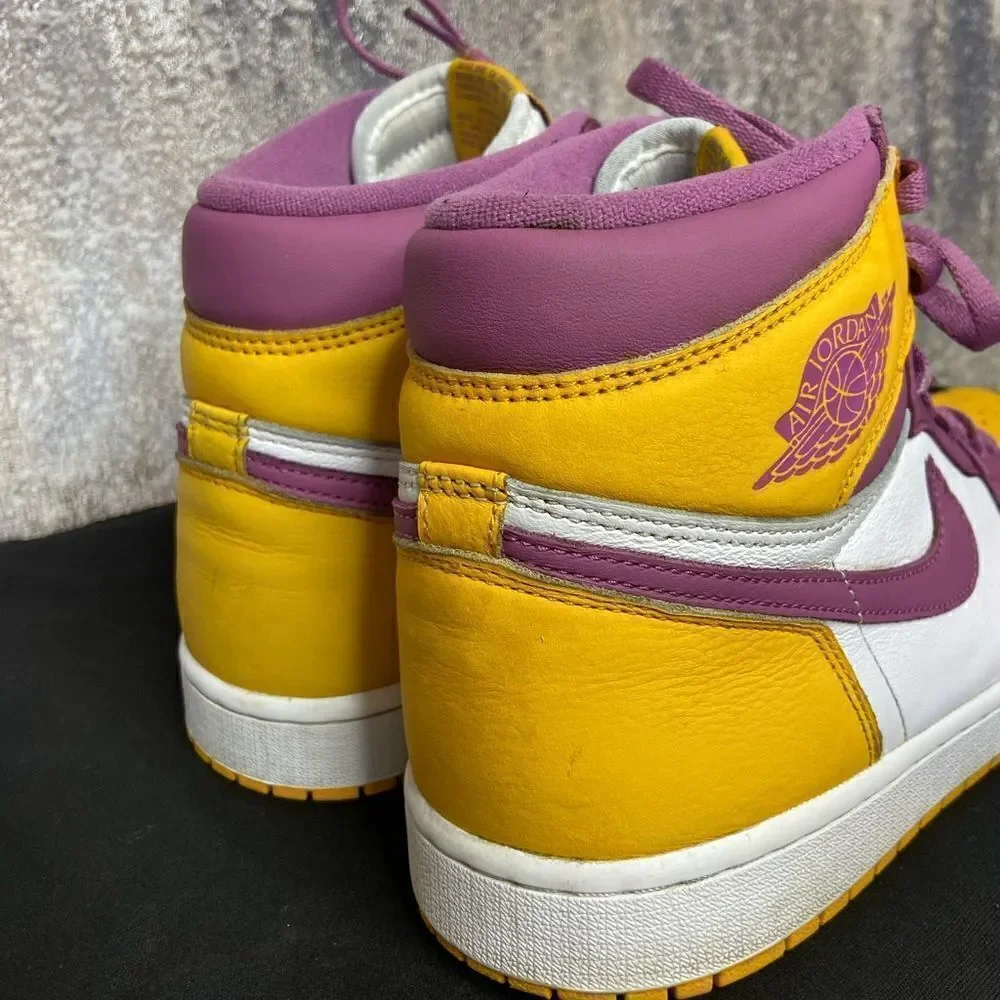 Jordan Air Jordan 1 Brotherhood Purple Yellow Sneakers Size 11,5